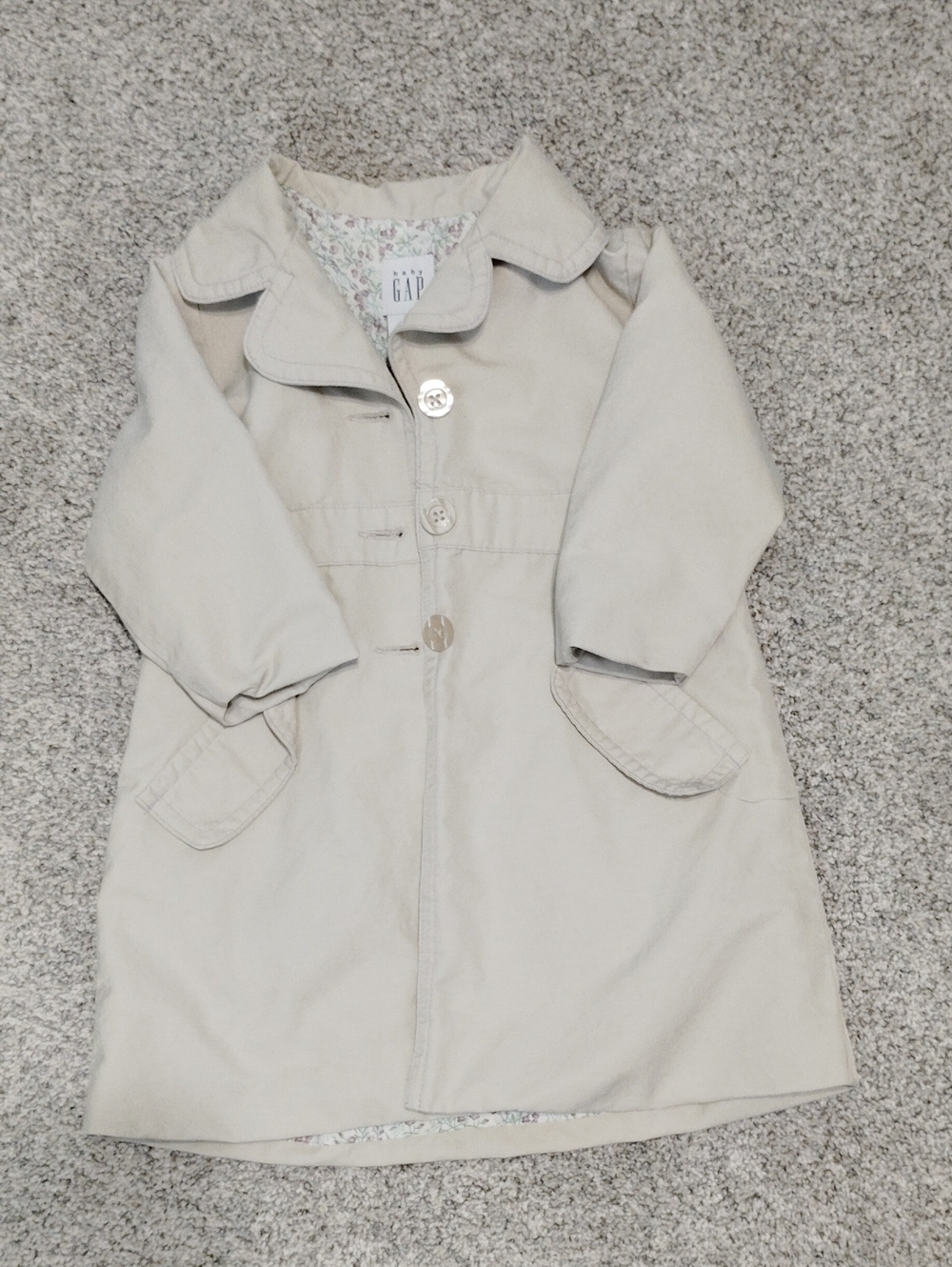 GAP Light Beige Kids Trench Coat